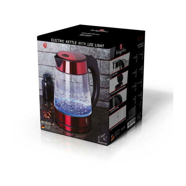 Piros vízforraló 1,7 l Burgundy Metallic Line - BerlingerHaus-image-4
