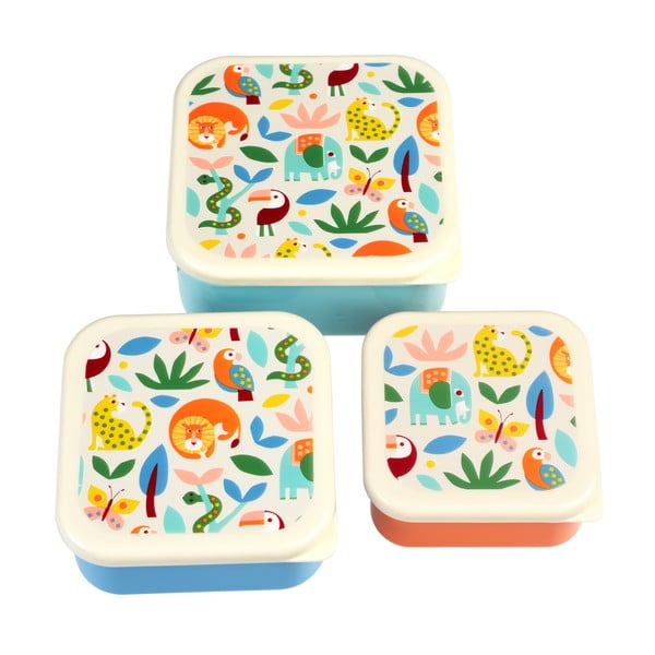 Gyerek uzsonnás doboz szett 3 db-os Wild Wonders – Rex London