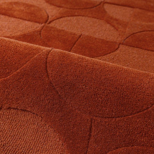 Terrakotta színű kézi szövésű gyapjú szőnyeg 120x170 cm Gigi – Flair Rugs-image-2