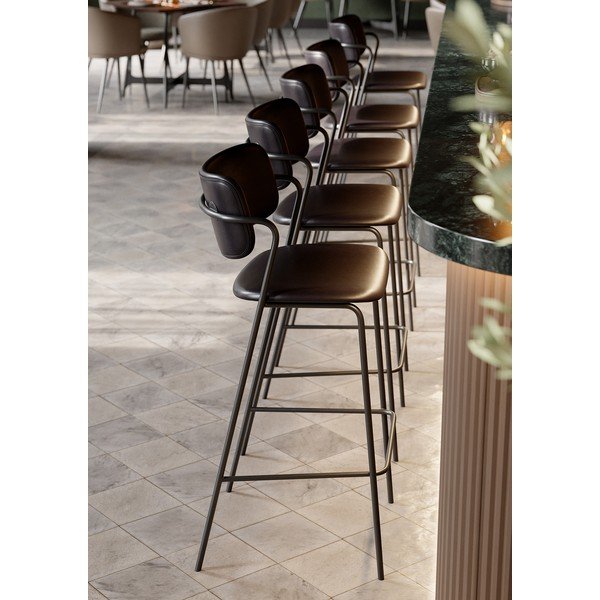 Zed fekete műbőr bárszék, magasság 107 cm - DAN-FORM Denmark-image-1