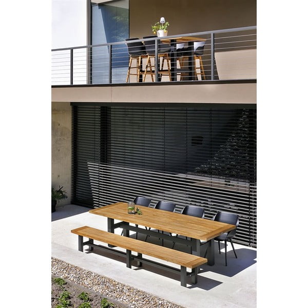 Fekete-natúr színű kerti pad Yasmani – Hartman-image-1