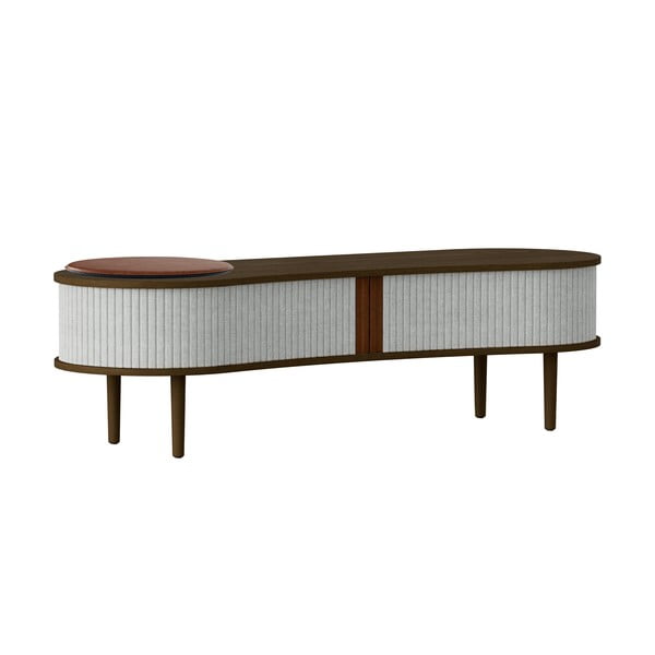 Szürke-barna TV-állvány tölgyfa dekorral 140x40 cm Audacious – UMAGE-image-4