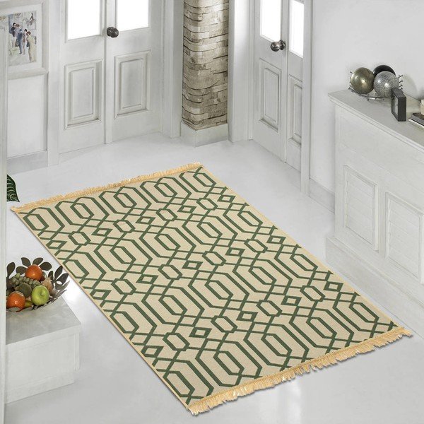 Ya Rugs Kenar zöld szőnyeg, 60 x 90 cm-image-2