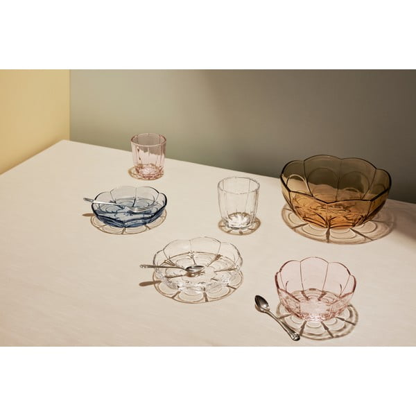 Világoskék üveg desszertes tányér készlet 2 db-os ø 16 cm Lily – Holmegaard-image-2