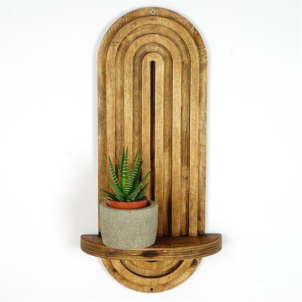 Natúr színű fali polc 40 cm Raf – Kalune Design-image-3