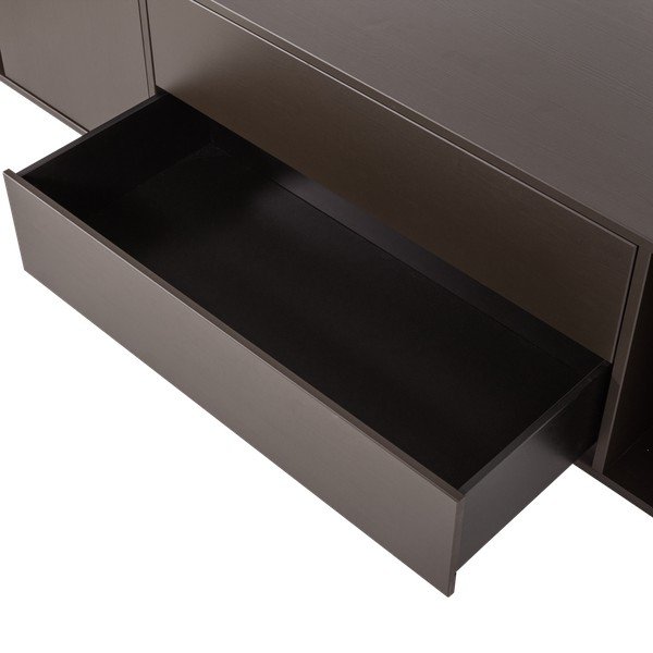 Sötétbarna borovi fenyő TV-állvány 200x45x44 cm Settle Down – vtwonen-image-4