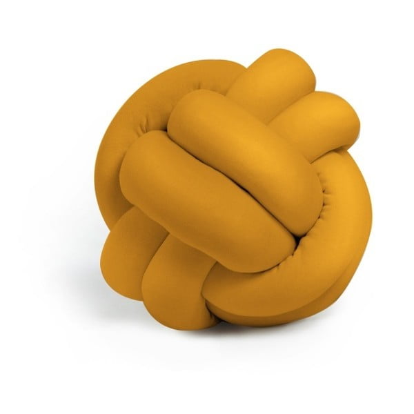 Knot Decorative Cushion mustársárga díszpárna, ⌀ 25 cm