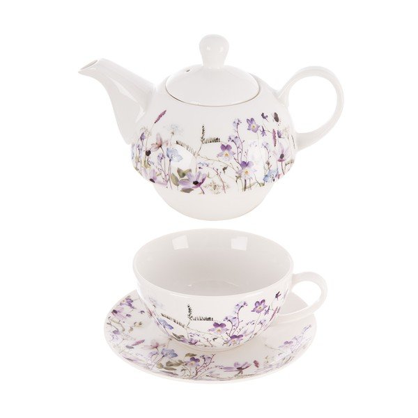 Fehér-lila porcelán teázó szett Louka – Orion-image-2