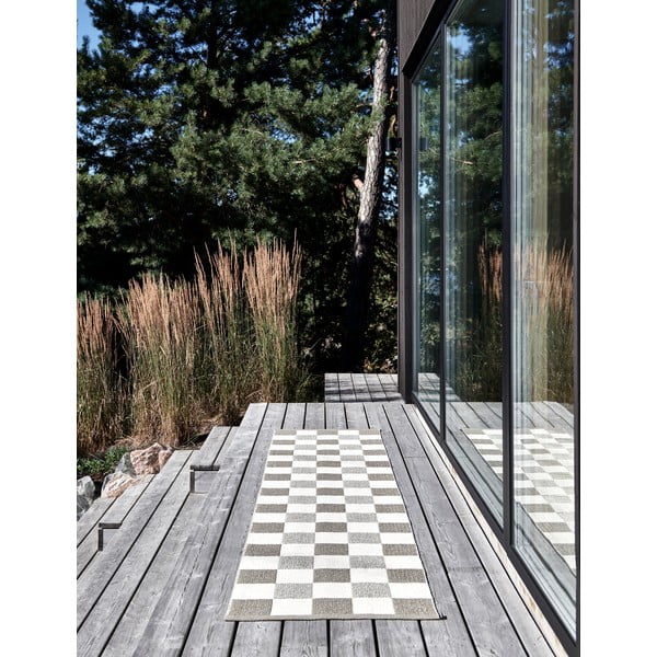 Bézs-krémszínű kültéri-beltéri futószőnyeg 70x160 cm Pix Dark Linen – Pappelina-image-4