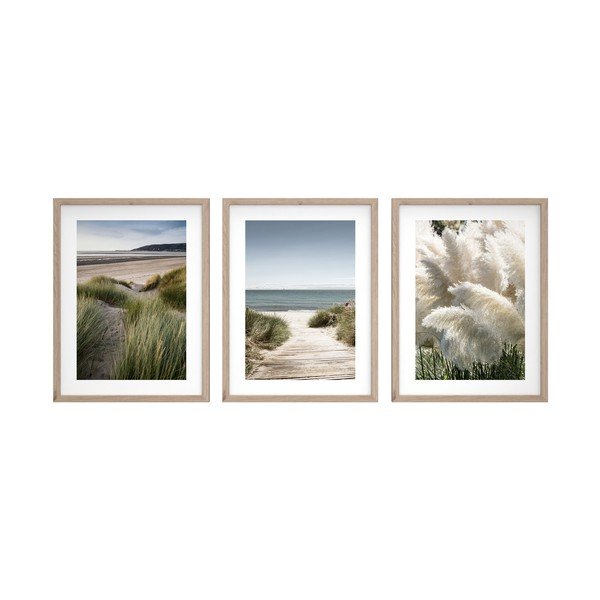 Nyomtatott keretezett kép szett 3 db-os 30x40 cm Tranquil – Styler