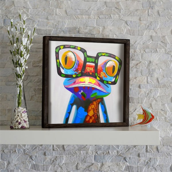 Frog dekoratív kép, 34 x 34 cm-image-1