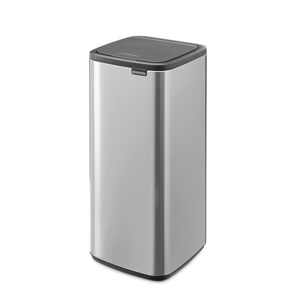 Matt ezüstszínű acél érintésre nyíló szemetes 30 l Bo Touch – Brabantia