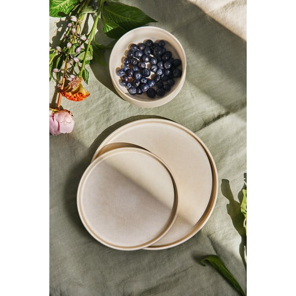 Malia 18 db-os krémszínű agyagkerámia étkészlet - Bonami selection-image-2