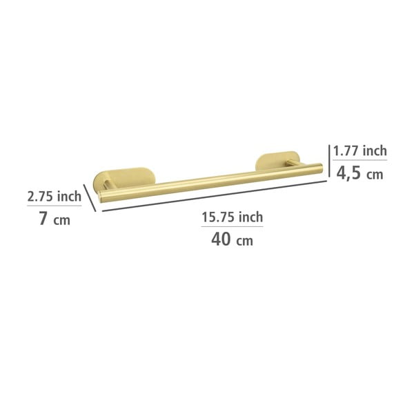 Öntapadós rozsdamentes acél törölközőtartó Orea Gold – Wenko-image-4