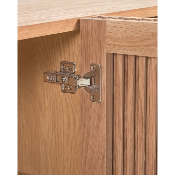 Natúr színű alacsony komód tölgyfa dekorral 180x72 cm Beyla – Kave Home-image-4