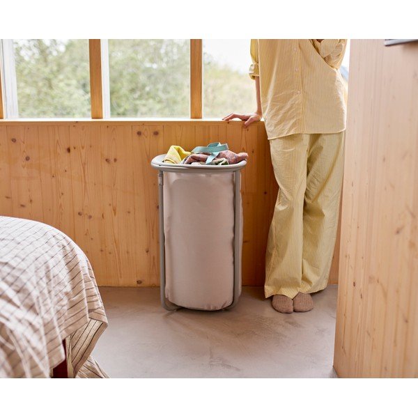 Világosszürke textil szennyeskosár 50 l Duo – Joseph Joseph-image-2