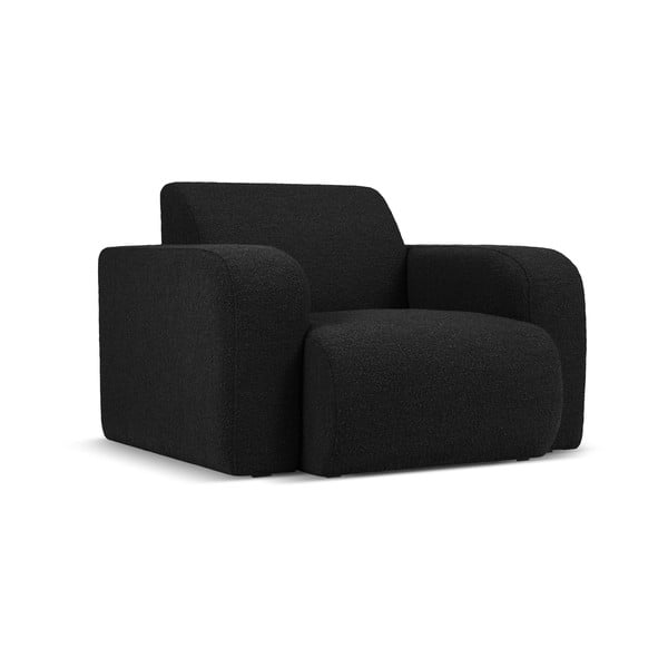 Fekete buklé fotel Molino – Micadoni Home