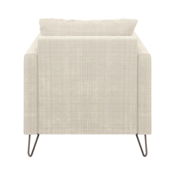 Krémszínű zsenília fotel Freya – Ropez-image-2