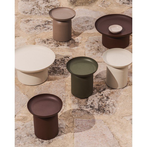 Fém kerek kerti dohányzóasztal ø 70 cm Arcola – Kave Home-image-3