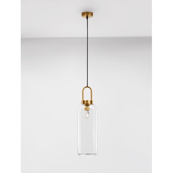 Sárgaréz színű üveg függőlámpa üveg búrával ø 15,5 cm Irvine – Nova Luce-image-4