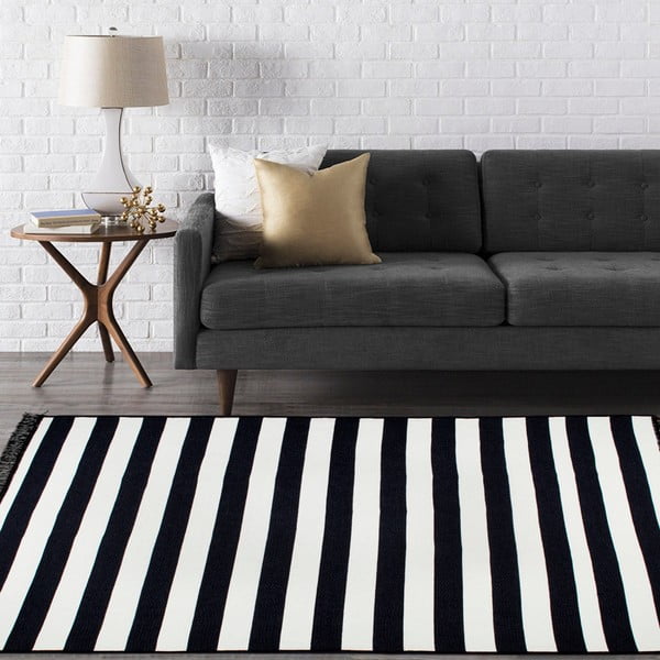 Sentinus fekete-fehér kétoldalas szőnyeg, 120 x 180 cm-image-1