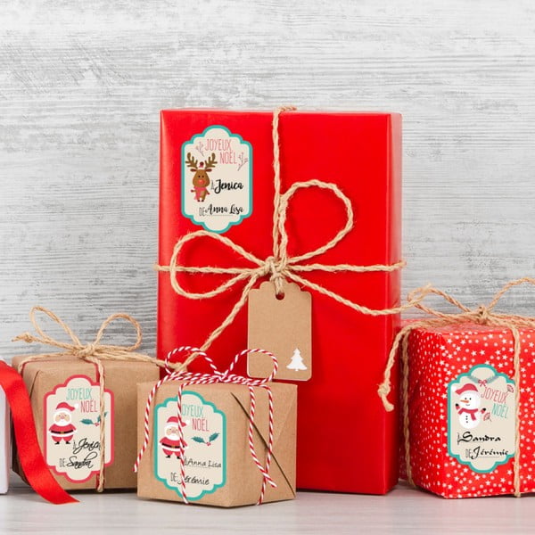 Tags For Gifts karácsonyi névkártya szett, 6 darab - Ambiance