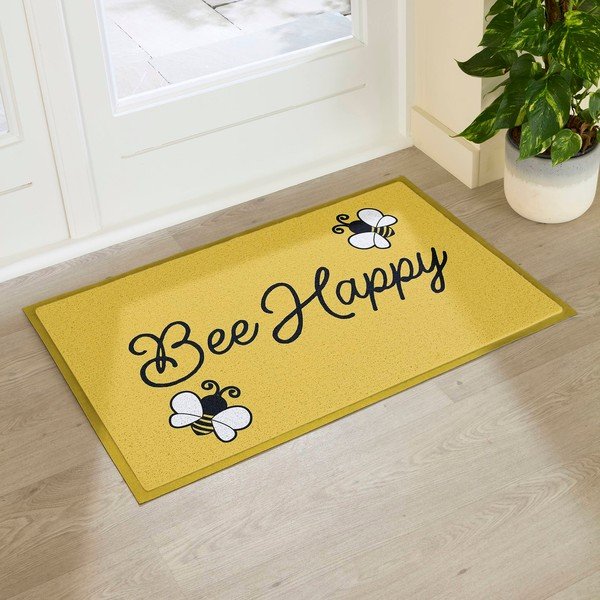 PVC lábtörlő 60x90 cm Bee Happy – Artsy Doormats-image-1