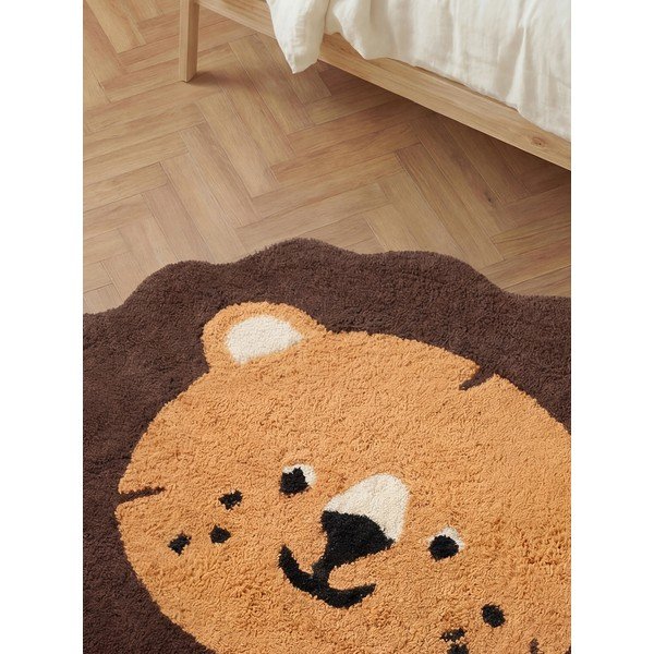 Narancssárga-barna mosható-kézi szövésű pamut gyerek szőnyeg 112x120 cm Snuggle Lea – Hanse Home-image-2