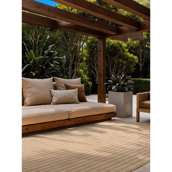 Krémszínű-natúr színű kültéri-beltéri szőnyeg 160x230 cm Haringey Linley – Ted Baker-image-1