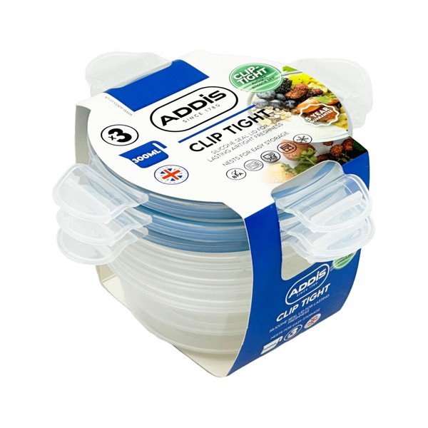 Élelmiszertartó doboz szett 3 db-os Clip Tight – Addis-image-3