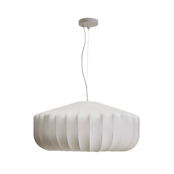 Fehér mennyezeti lámpa textil búrával ø 76 cm Somar – Kave Home