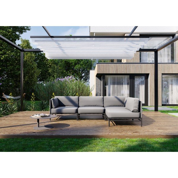 Világosszürke kerti moduláris kanapé 234 cm Dandy – Sit Sit-image-4