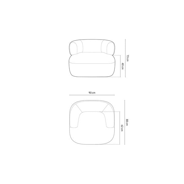 Bézs buklé fotel Jenny – Micadoni Home-image-4