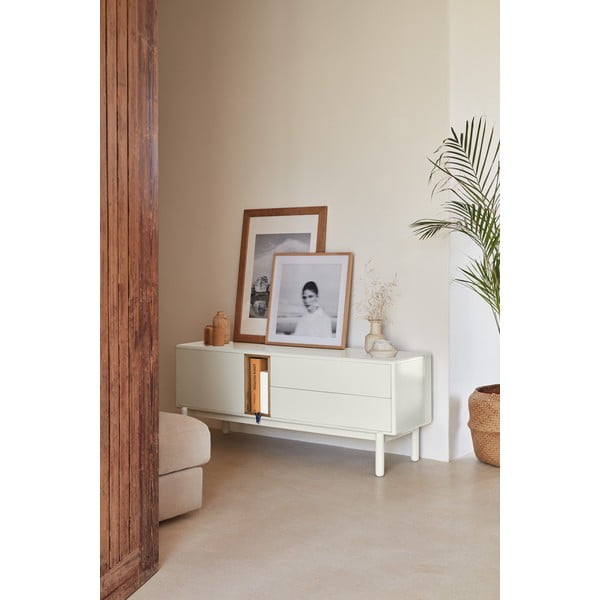 Krémszínű TV-állvány 140x56x40 cm Corvo – Teulat-image-1