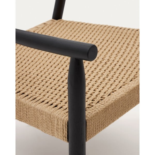 Fekete szőtt fotel Yalia – Kave Home-image-1