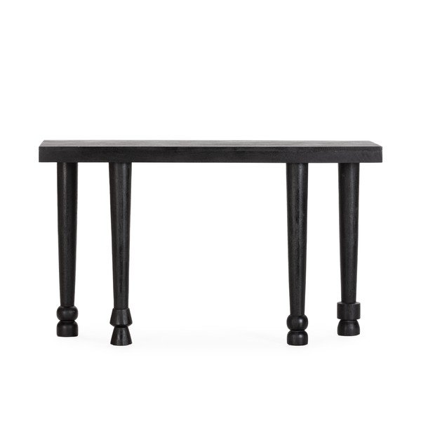 Fekete mangófa konzolasztal 40x130 cm Inaya – MOME