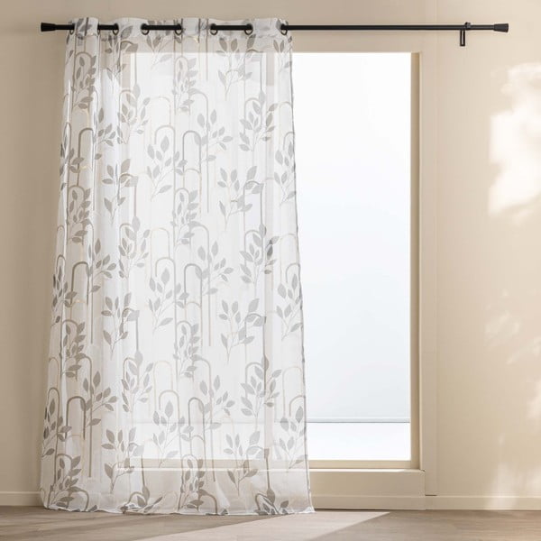 Szürke voile fényáteresztő függöny 140x240 cm Roseris – douceur d'intérieur