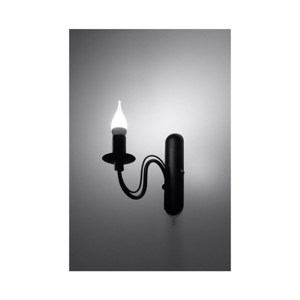 Fekete fém fali lámpa Fiorano – Sollux-image-1