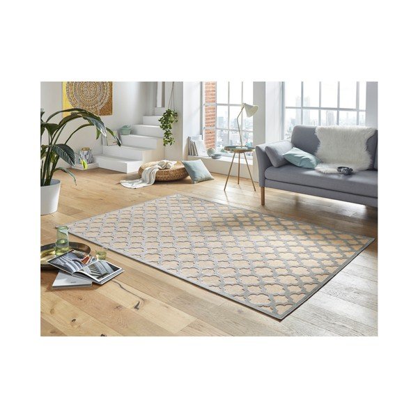 Shine Mero szürkés-krémszínű szőnyeg, 80 x 125 cm - Mint Rugs-image-1