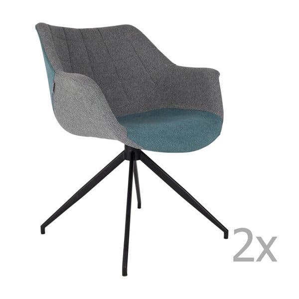 Doulton kék-szürke szék, 2 db - Zuiver