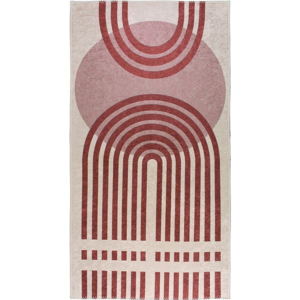 Piros-fehér mosható szőnyeg 80x150 cm – Vitaus