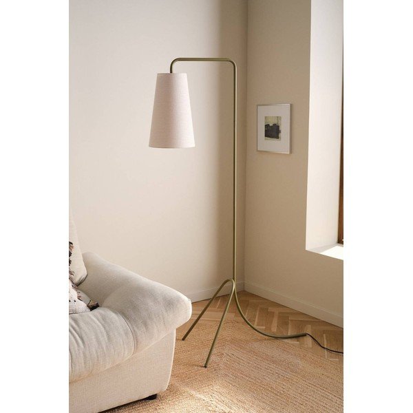 Khaki-krémszínű textil állólámpa hajlítható szerkezettel (magasság 154 cm) Vivienne – Jotex-image-2