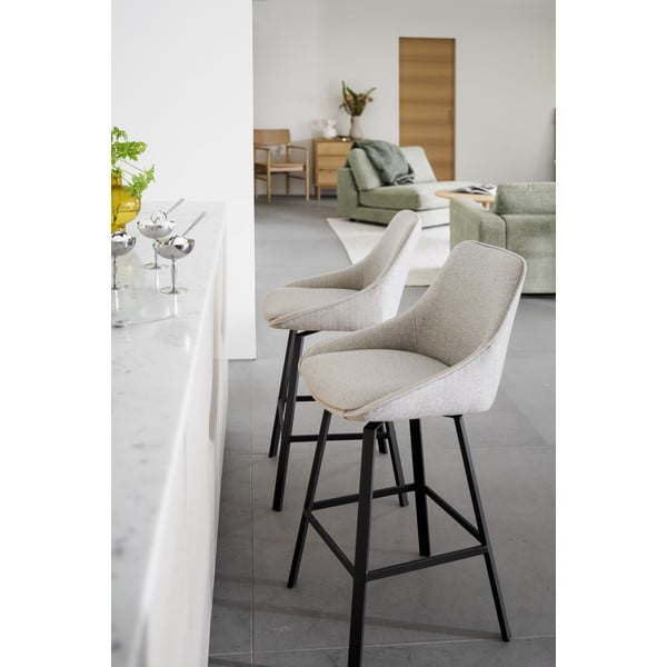 Bézs bárszék szett 2 db-os (ülésmagasság 65 cm) Alison – Rowico-image-1