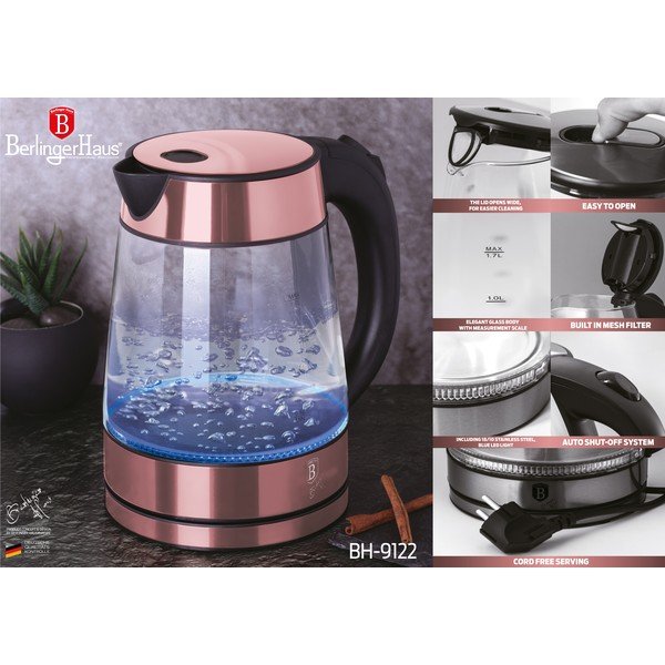 Rózsaszín vízforraló 1,7 l I-Rose Edition - BerlingerHaus-image-3