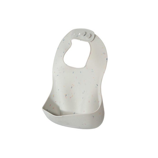 Bib Confetti fehér szilikon zsebes előke - Kindsgut-image-2
