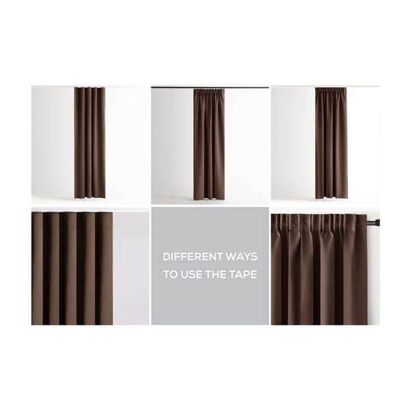 Barna dimout (részleges sötétítő) függöny 140x245 cm Kierra – Restilo-image-4