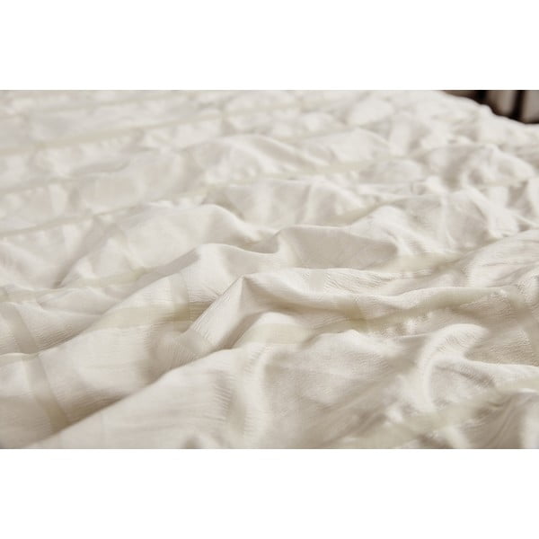 Bézs egyszemélyes krepp ágyneműhuzat 140x200 cm Naomi – My House-image-3