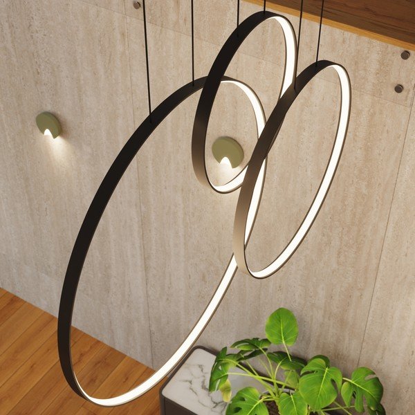 Fekete alumínium LED függőlámpa RIO – Thoro-image-4