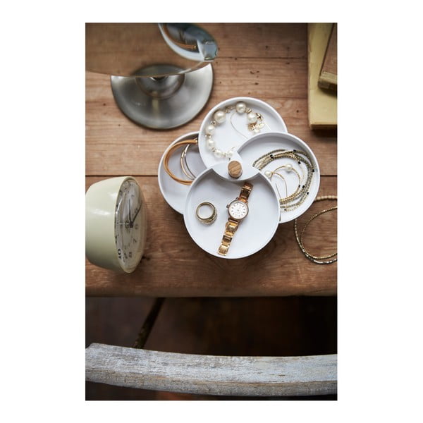 Tosca fehér ékszerdoboz bükkfa részletekkel - YAMAZAKI-image-1