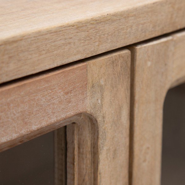 Natúr színű mangófa tálalószekrény 160x71 cm – Ixia-image-4